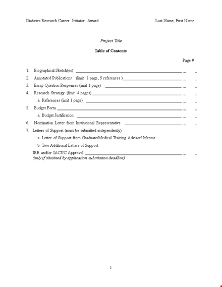 table of contents template for word - easy research support within limits template