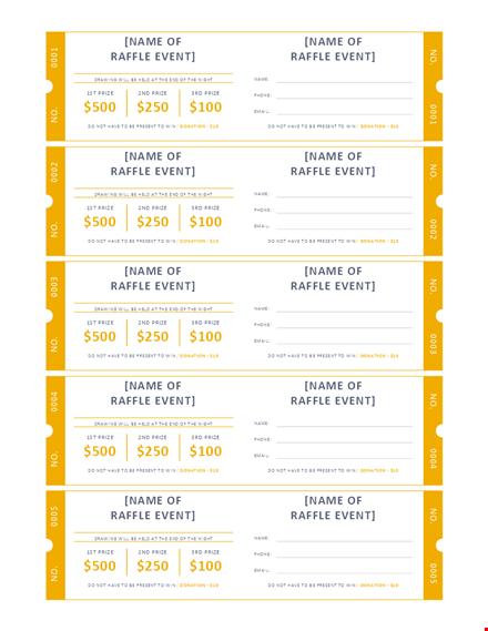 raffle ticket templates template