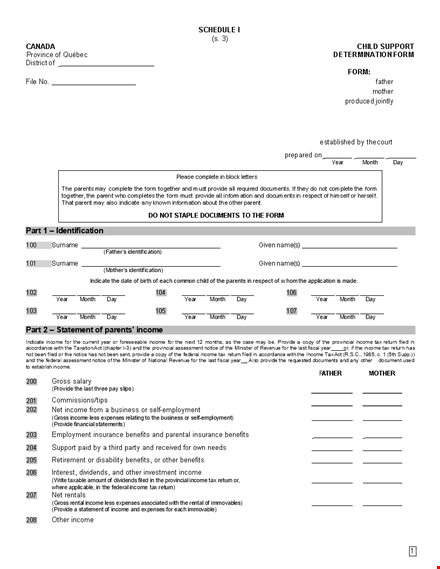 child support agreement template template