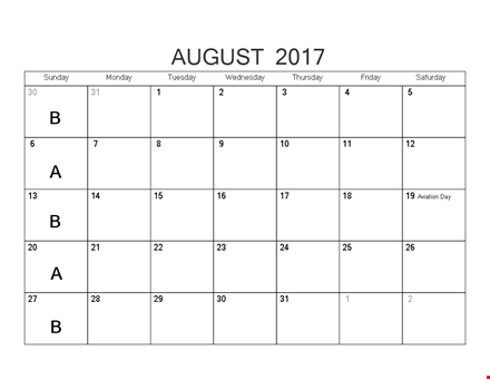 free printable blank calendar template in pdf template