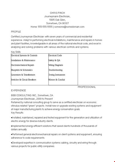 certified resume template