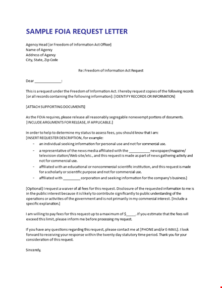 request for information letter template - get all the information you need template