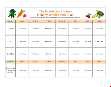 get organized with our meal plan template - download now template