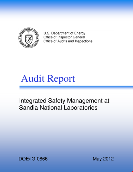 safety management system audit report template - manage and improve safety at every level | sandia template