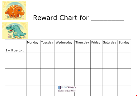 create a reward chart for kids | monday rewards program template