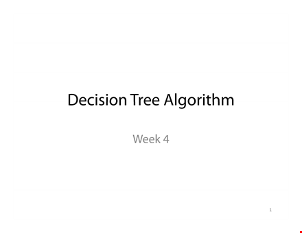 decision tree algorithm template template