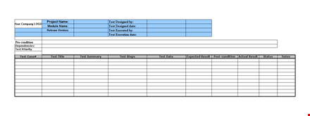 optimized test case template - ensure effective test results and conditions template