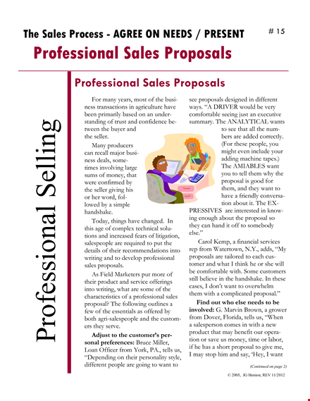 professional sales proposals template template