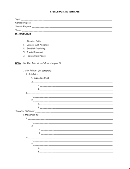 effective speech outline