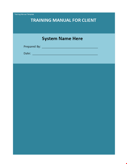 create professional training manuals | editable templates template