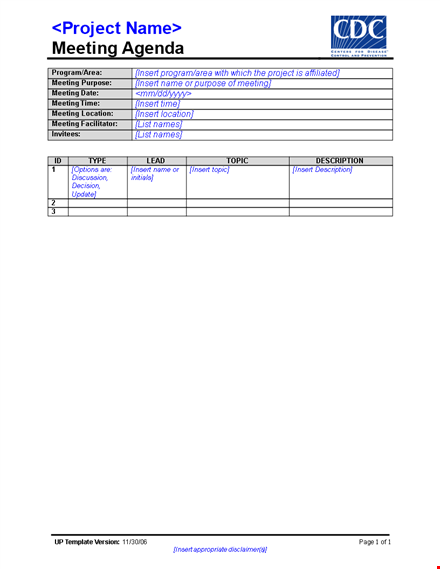 effective meeting agenda template - streamline your program template