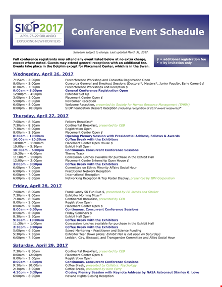 conference event placement – presented at conference event template