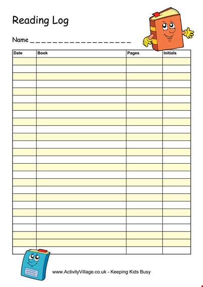 reading log template - track and improve your reading progress efficiently template