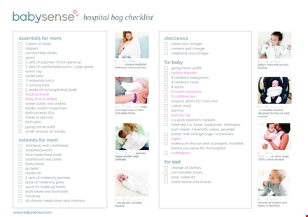 new baby hospital bag checklist template