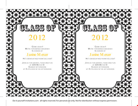 customize your classy graduation invitation templates for an unforgettable afternoon template