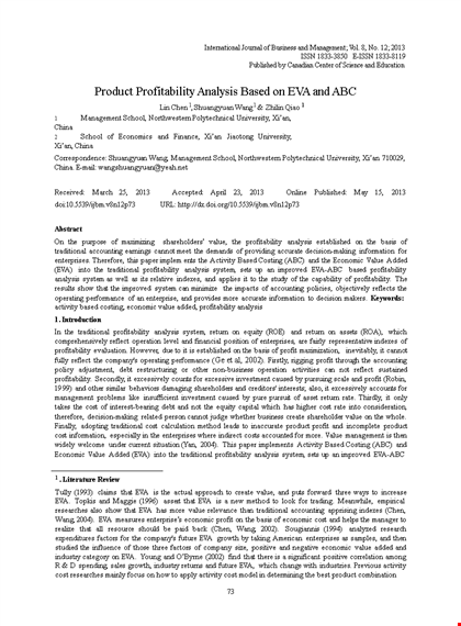 product profitability analysis template template