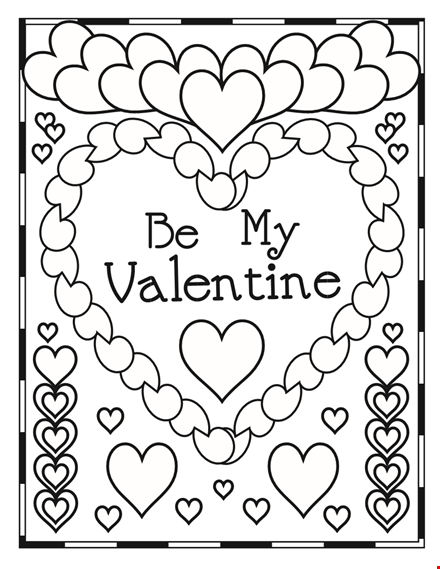 free printable valentine's day coloring page | coloring castle template