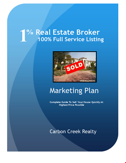 real estate broker marketing plan | closing, property review, buyer, price template