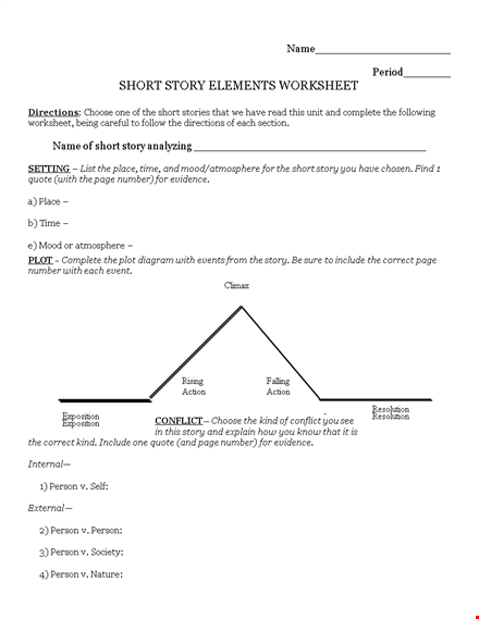 plot diagram template - character, quote, evidence, theme | identified template