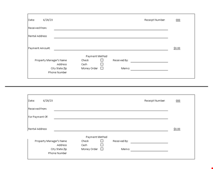 excel receipt templates template