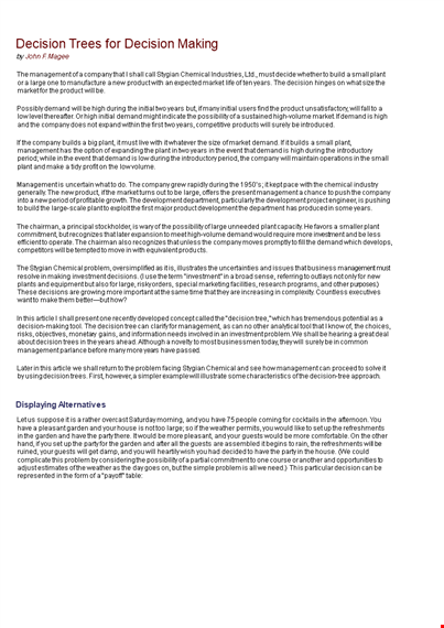 decision making tree template - simplify your management and plant better decisions template