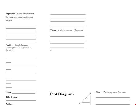 story plot diagram template template