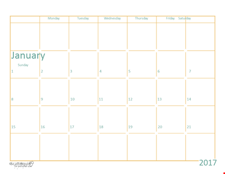 monthly planning calendar template template