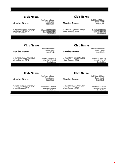 customize your membership card design template for unique and professional use template