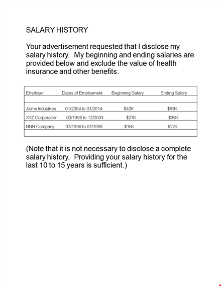 disclose salary history with this template template