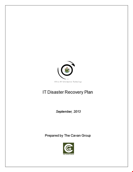 create an effective disaster recovery plan | template, contact, system | maine template