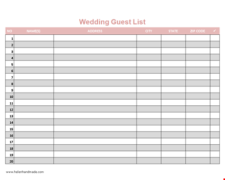 organize your wedding guest list with our template | address & rsvp management template