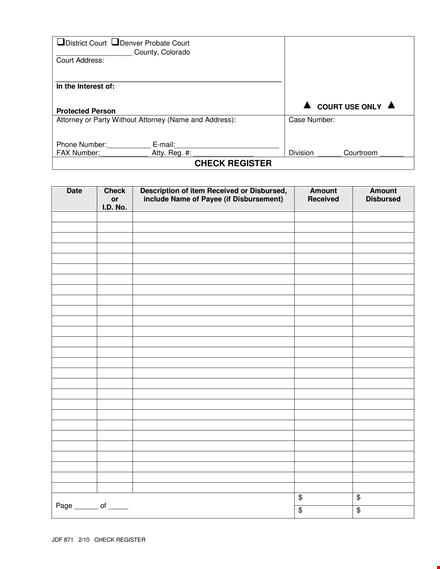 check register template template