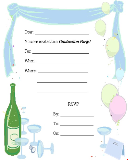 customizable graduation invitation templates - create your own now! template