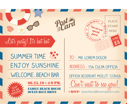 postcard template - create stunning postcards easily - download now template