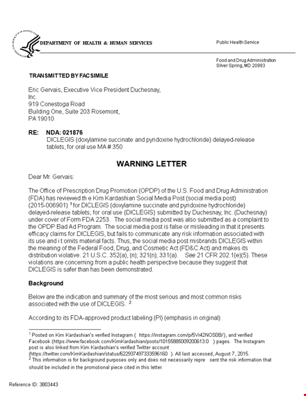 official company warning letter template template