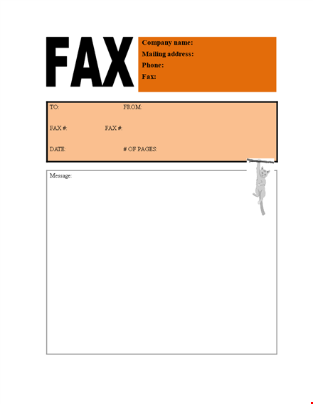 free fax cover sheet template template