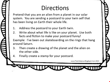 customizable postcard template | design for planet lovers and space enthusiasts template