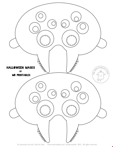 printable spider scary mask | halloween costume template template