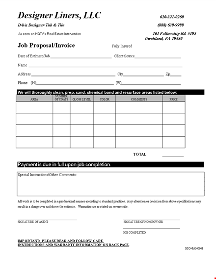 job proposal template - create professional proposals for designers in surface areas template