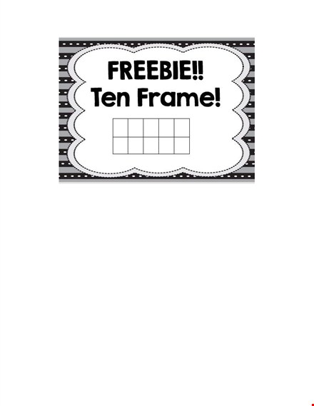 ten frame template for easy math practice | free download template