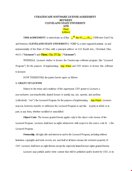 license agreement template - create a legally binding program license agreement for your business template