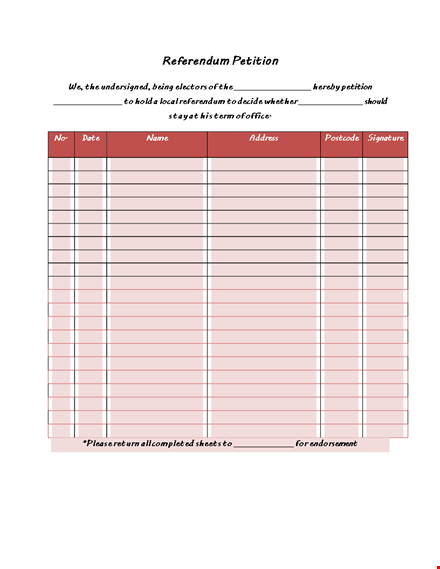 create an effective petition template | get undersigned support template