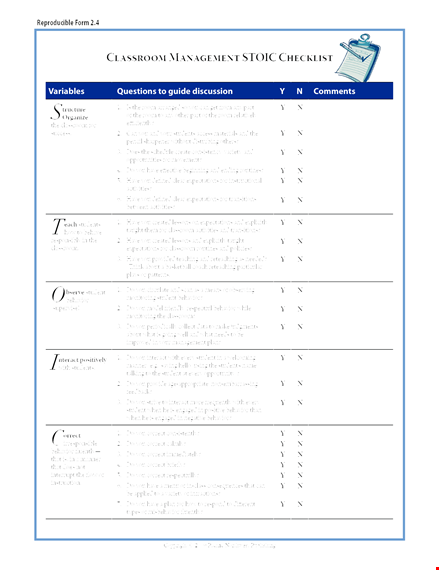 effective classroom management plan for better student behavior template