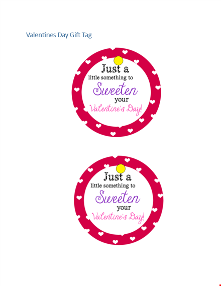 valentine's day gift tag template - free printable template