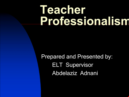 professional teacher template