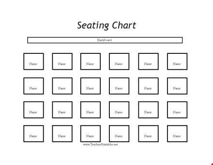 customizable seating chart template - plan your event effortlessly template