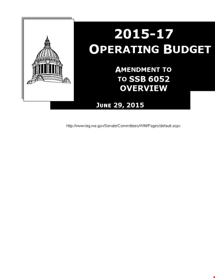 simple operating budget template template