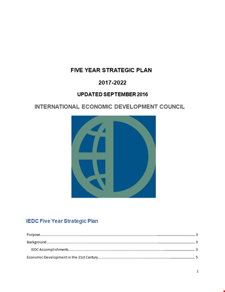 non profit strategic plan: development and economic strategies template