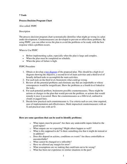 process decision program chart template template