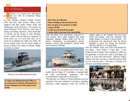 fishing charter brochure template